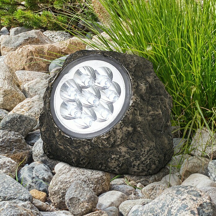 Globo Solarleuchte Stein (IP44, Kunststoff, Anzahl LED: 8, Lichtfarbe: Weiß)