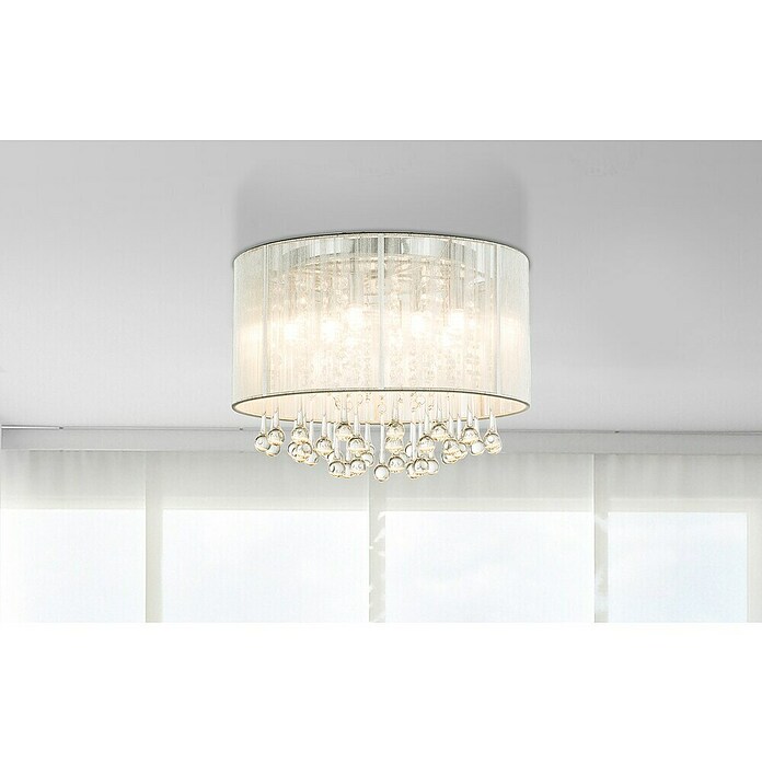 Globo Sierra Plafón LED redondo (8 x 3 W, Plateado metálico, Ø x Al: 40 x 29 cm)