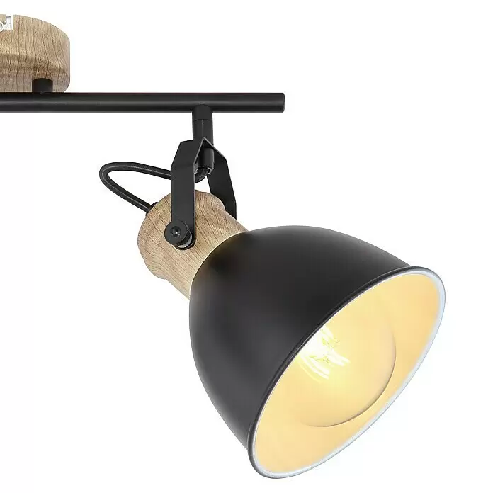 Globo Wandstrahler WIHO - 40 W, L x B x H: 35 x 15 x 21,5 cm, Schwarz, E27, 2 Stk. - Detailaufnahme