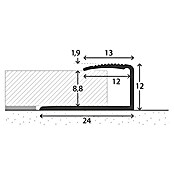 LOGOCLIC Endprofil 250 (Sahara, 2,7 m x 24 mm x 12 mm, Montageart: Kleben)