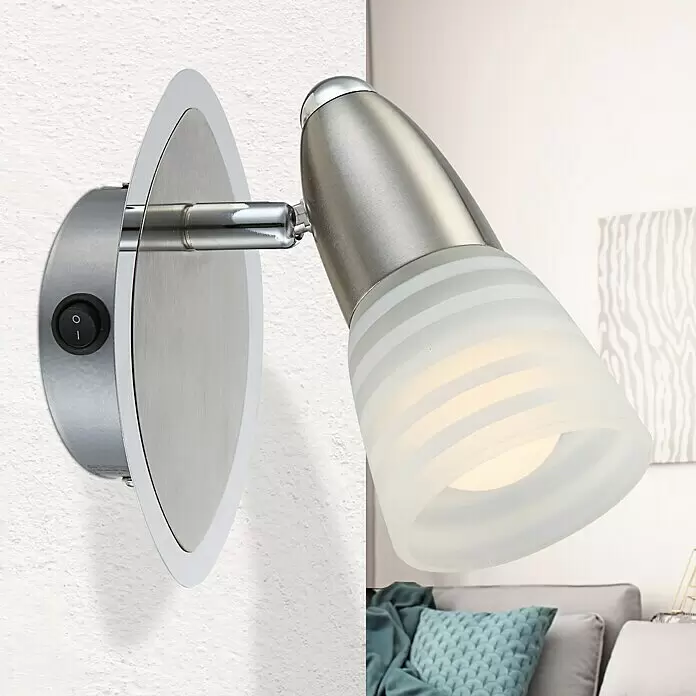 Globo Caleb LED-Wand- & Deckenstrahler - 4 W, Chrom, Opal, Warmweiß, 1 Stk. - Bildausschnitt