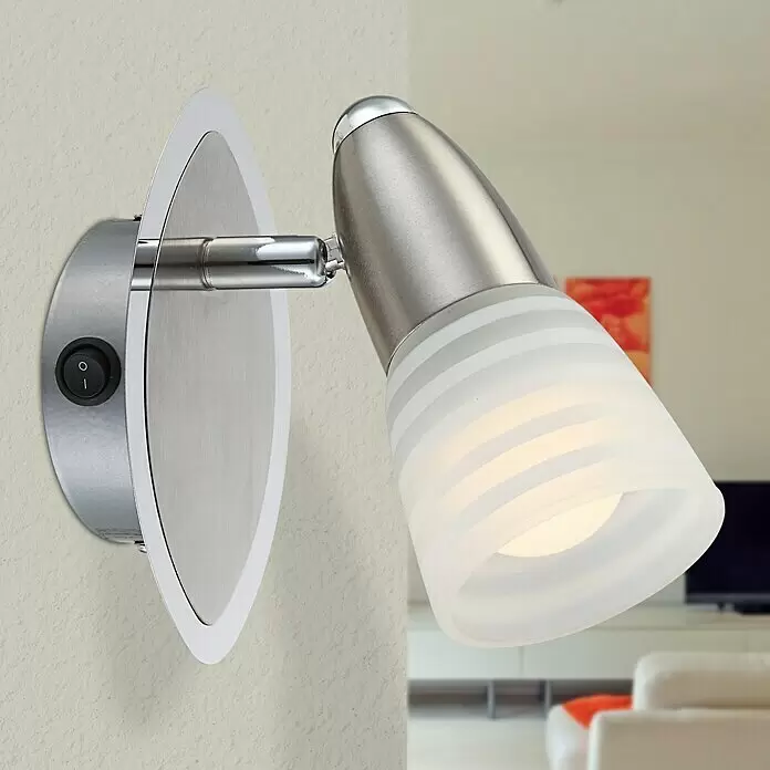 Globo Caleb LED-Wand- & Deckenstrahler - 4 W, Chrom, Opal, Warmweiß, 1 Stk. - Bildausschnitt