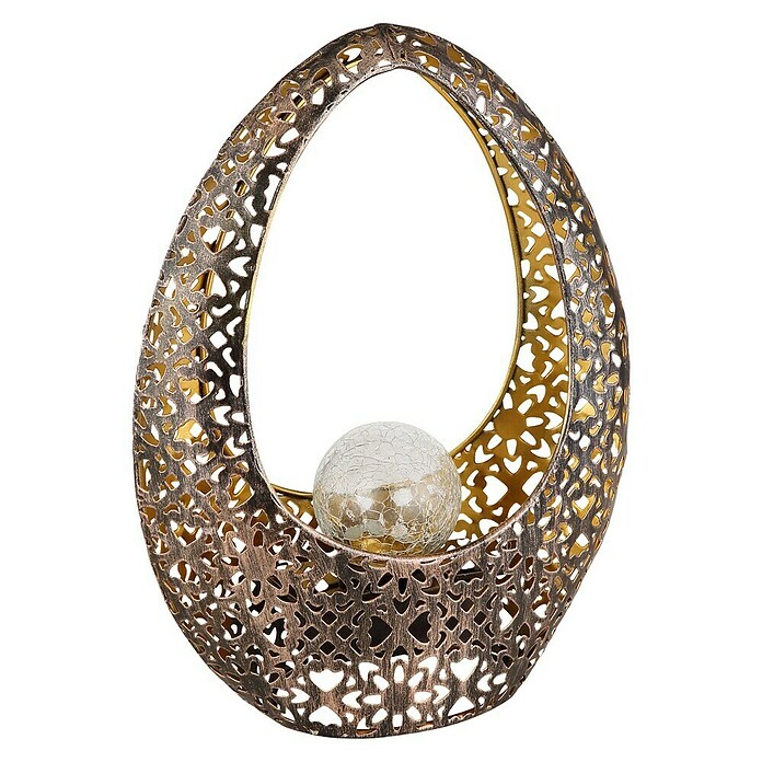 Globo Solar-Dekoleuchte (L x B x H: 21,5 x 9,5 x 27,5 cm, Gold, Bronze, IP44) | BAUHAUS