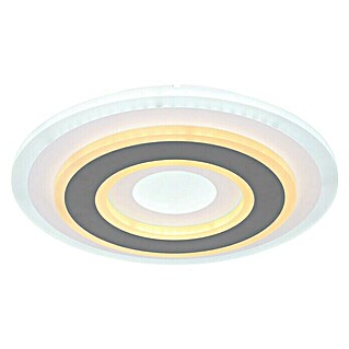Globo Okrugla stropna LED svjetiljka Sabatino (21 W, Ø x V: 30 x 5,5 cm, Opal)