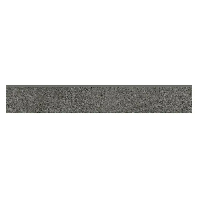 Sockelfliese One Anthracite - 7,2 x 74,5 cm, Anthrazit, Matt - Eine Nahaufnahme einer strukturierten, grauen Oberfläche, die ein natürliches, raues Aussehen verleiht. Ideal für rustikale Designs.