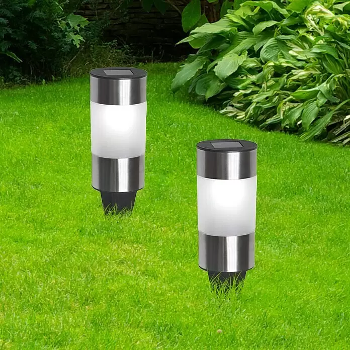 Globo Solarleuchten-Set Mini Tube - 0,06 W, Klar, Silber, IP44 - Bildausschnitt