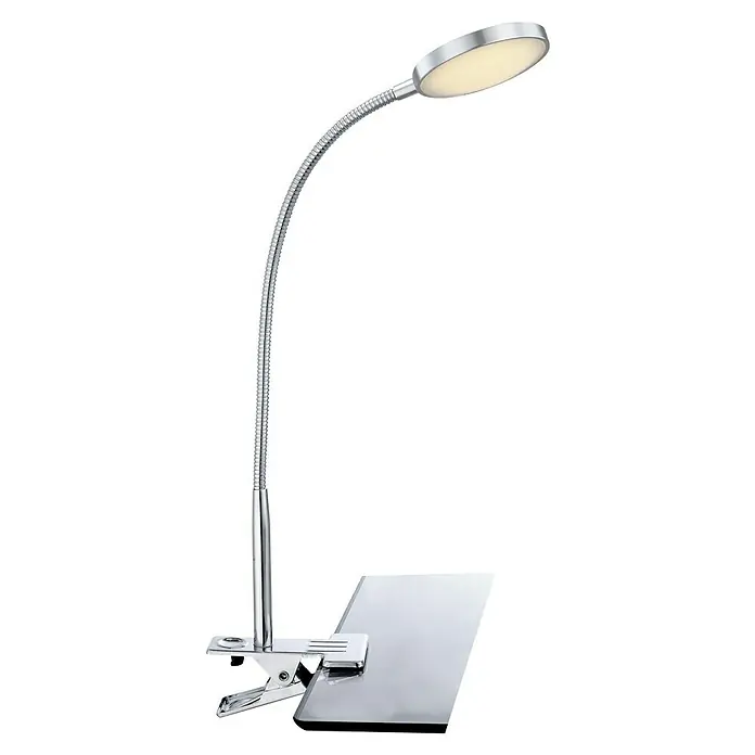 Globo LED-Klemmleuchte Pegasi - B x H: 30 x 47 cm, 3 W, Aluminium - LED-Klemmleuchte mit flexiblem Hals und silbernem Finish, ideal zum Lesen oder Arbeiten. Stilvoll und funktional.