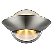 Globo Aplique de pared LED (2 luces, 1 x 3 W, Blanco cálido, Níquel mate)