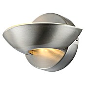 Globo Aplique de pared LED (2 luces, 1 x 3 W, Blanco cálido, Níquel mate)