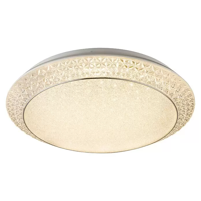 Lavida LED-Deckenleuchte rund Fondi - 40 W, Ø x H: 51 x 12 cm, Weiß - Diagonale Ansicht