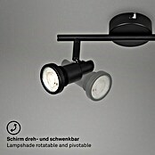 Briloner LED-Deckenstrahler (4,8 W, L x B x H: 27,5 x 8 x 12,3 cm, Schwarz, Warmweiß, 2 Stk.) | BAUHAUS