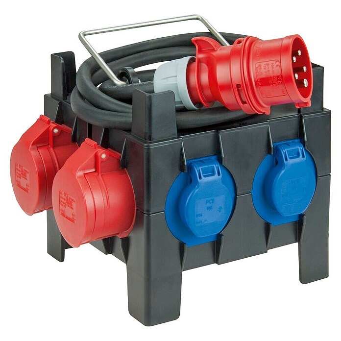 PCE Stromverteiler (Anzahl Steckdosen Schuko: 5, 2 m, IP44)