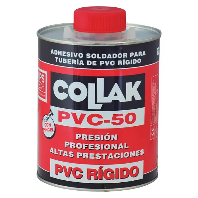 Collak Adhesivo PVC 50 - 1 l - Bote de adhesivo Collak PVC-50, ideal para pegar tuberías de PVC rígido. Calidad profesional para altas exigencias.