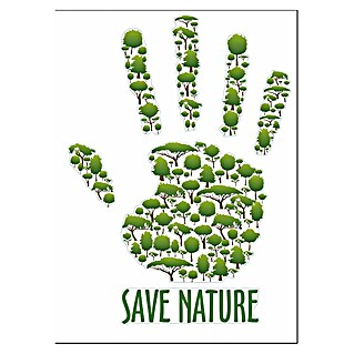 Vinilos decorativos Save Nature (1 pzs., Verde, An x Al: 48 x 68 cm)