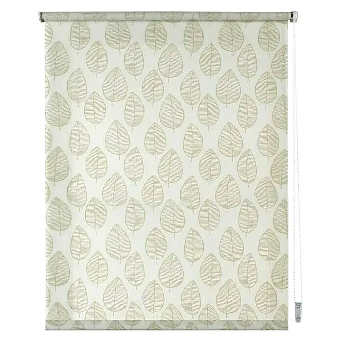 Estor enrollable Hojas - An x Al: 90 x 180 cm - Estor enrollable con estampado de hojas en colores neutros, que filtra la luz y crea un ambiente tranquilo. Ideal para dormitorios y salones.
