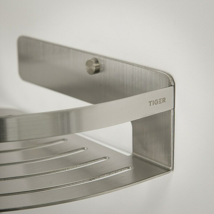 Tiger Caddy Douchekorf (184 x 184 x 70 mm, Geborsteld RVS) | BAUHAUS