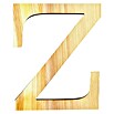 Artemio Letra de madera (Motivo: Z, L x An x Al: 19 x 1 x 19 cm, Madera)