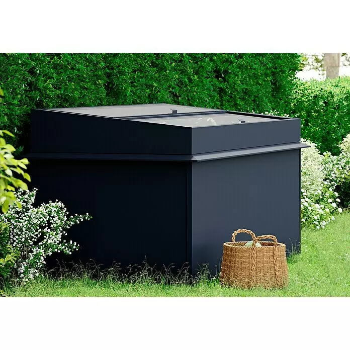 Gardol Hochbeet doppelwandig - 200 x 100 x 76 cm, Stahl, Anthrazit - Stimmungsaufnahme