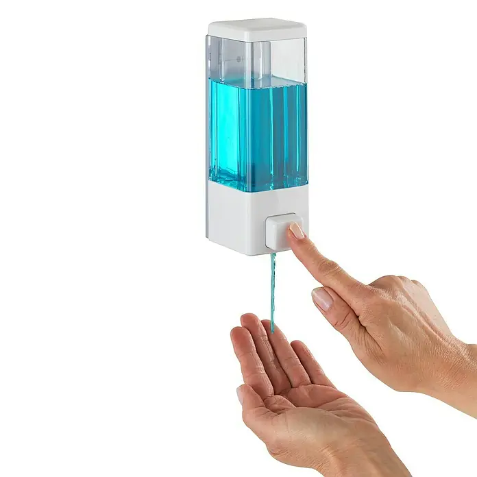 WENKO - Dispenser Per Sapone E Disinfezione Ranera, Bianco, 740 Ml, Wenko