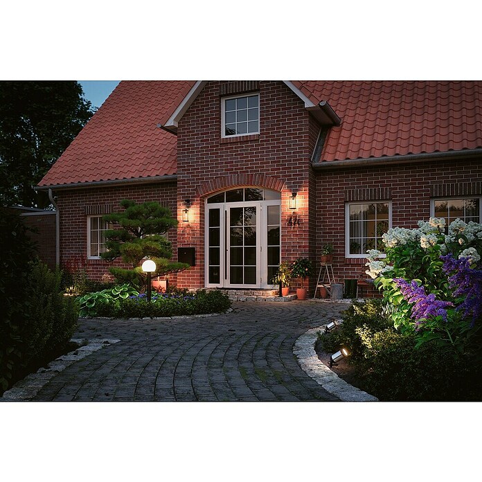 Paulmann Plug & Shine Aplique para exterior LED (1 luz, 10 W, Blanco cálido, IP44)