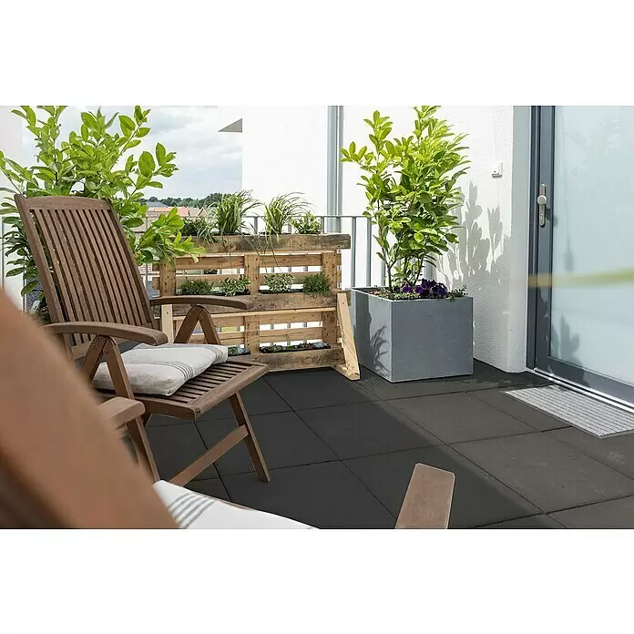 Diephaus Gehwegplatte - 50 x 50 x 4 cm, Anthrazit, Beton - Stimmungsaufnahme