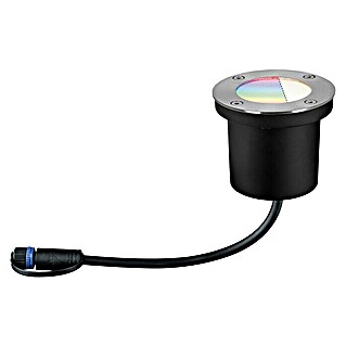 Paulmann Plug & Shine Foco para empotrar en suelo (3,6 W, Plata, Ø x Al: 9,6 x 9,2 cm)