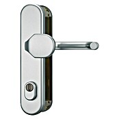 Abus Schutzbeschlag HLZS814 (Hauseingangstür, Aluminium, Türstärke: 52 - 72 mm, Knopf außen, Drücker innen, Form Schild: Abgerundet)