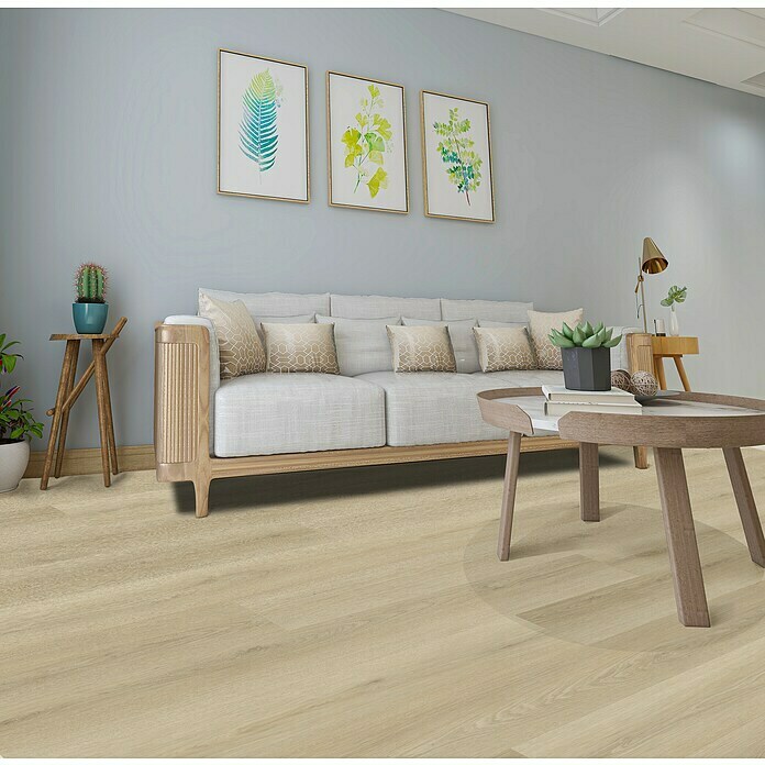 Vinylboden Rigid Light Natural Oak1.220 x 180 x 4 mm, Landhausdiele Mood Shot