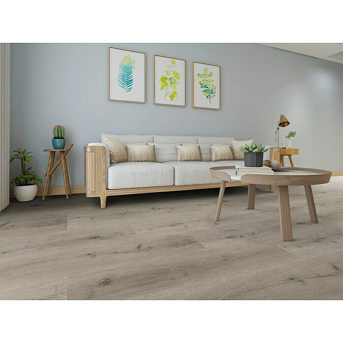 Vinylboden Rigid Grey Oak1.220 x 180 x 4 mm, Landhausdiele Mood Shot