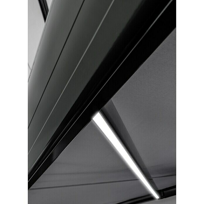 Sunfun LED-Vollkassettenmarkise (Hellgrau, Breite: 4 m, Ausfall: 3 m)