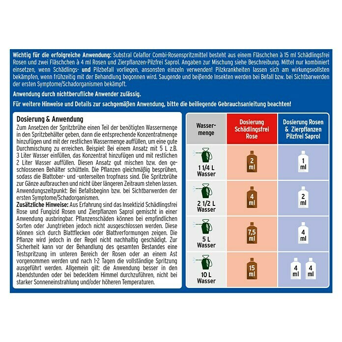 Substral Celaflor Kombi-Rosenspritzmittel (Max. ausreichend für Flüssigkeitsmenge: 10 l) | BAUHAUS