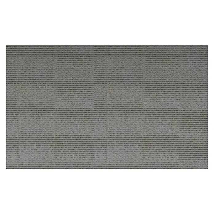 Verblendstein Niagara Gris - 60 x 20 cm, Grau, Steinoptik - Nahaufnahme eines strukturierten, grauen Teppichs mit horizontalen Linien, ideal für Texturen oder Hintergründe. Hochwertige Teppichoberfläche im Detail.
