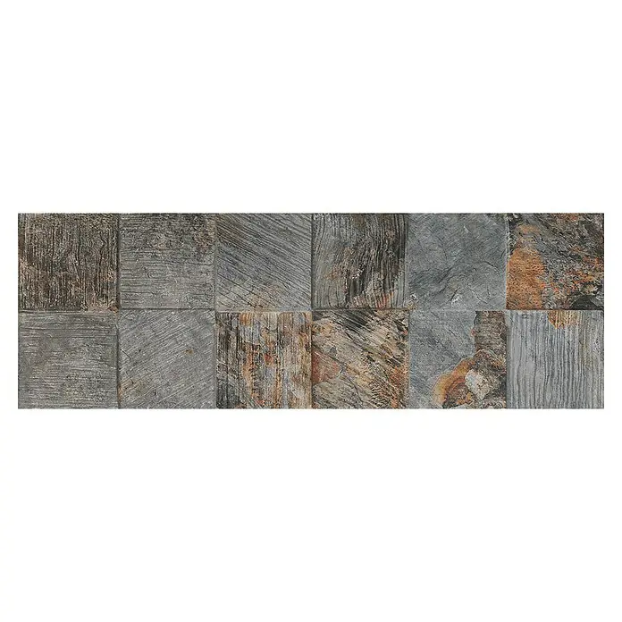 Verblendstein Arosa Gris - 60 x 20 cm, Grau, Steinoptik - Nahaufnahme von Fliesen mit Natursteinoptik, die eine rustikale und elegante Textur für Boden- und Wandbeläge bieten.
