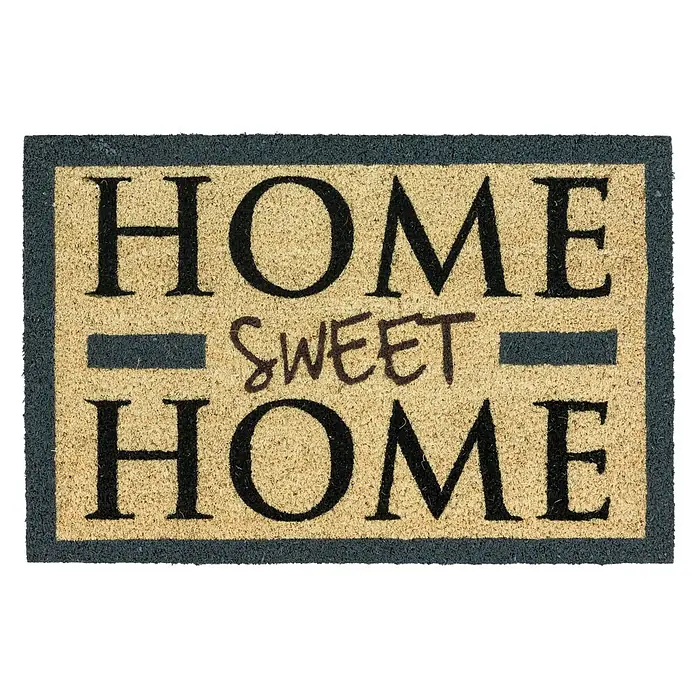 Astra Coco Fußmatte Style - 40 x 60 cm, Bunt, Material Nutzschicht: 100 % Kokos, Schriftzüge, Kokos - Fußmatte mit der Aufschrift "Home Sweet Home", ideal für den Eingangsbereich. Sie bietet eine einladende und gemütliche Atmosphäre.