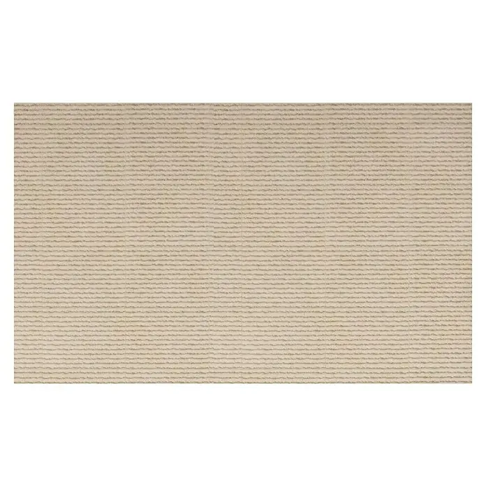 Verblendstein Niagara Bone - 60 x 20 cm, Beige, Steinoptik - Nahaufnahme eines beigen Teppichs mit feiner, horizontaler Rippenstruktur, ideal für minimalistische und moderne Raumgestaltungen.