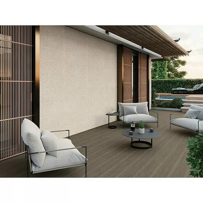 Verblendstein Niagara Bone - 60 x 20 cm, Beige, Steinoptik - Stimmungsaufnahme