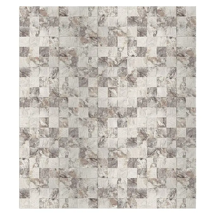 Verblendstein Arosa Perla - 60 x 20 cm, Braun/Beige, Steinoptik - Quadratisches Mosaikmuster mit Grau- und Beigetönen für ein natürliches Aussehen, ideal für Badezimmer- oder Küchenrückwände.