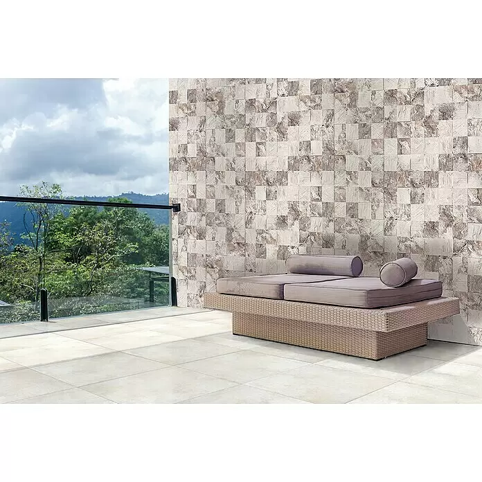 Verblendstein Arosa Perla - 60 x 20 cm, Braun/Beige, Steinoptik - Stimmungsaufnahme