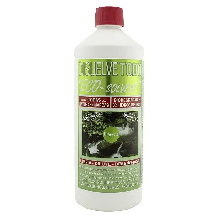 Disolvente líquido ECO disuelve todo - 500 ml - Una botella de disolvente universal "Disuelve Todo Eco-Solvent" para limpiar, diluir y desengrasar diversos materiales.