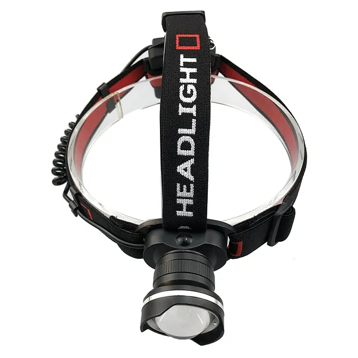 BAUHAUS Stirnlampe - 97 x 90 x 80 mm, 350 lm, IP20 - Stirnlampe mit verstellbarem Kopfband und starkem LED-Licht für Outdoor-Aktivitäten und Notfälle.