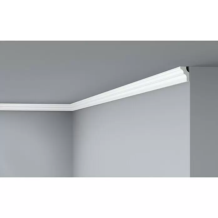 Nmc Decoflair Zierprofil Deckenleiste D2 - 2 Stk., 2 m x 17 mm x 25 mm, Extrudiertes Polystyrol (XPS) - Stimmungsaufnahme