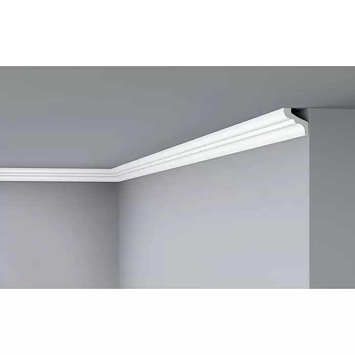 Nmc Decoflair Zierprofil Deckenleiste D3 - 2 Stk., 2 m x 33 mm x 33 mm, Extrudiertes Polystyrol (XPS) - Stimmungsaufnahme