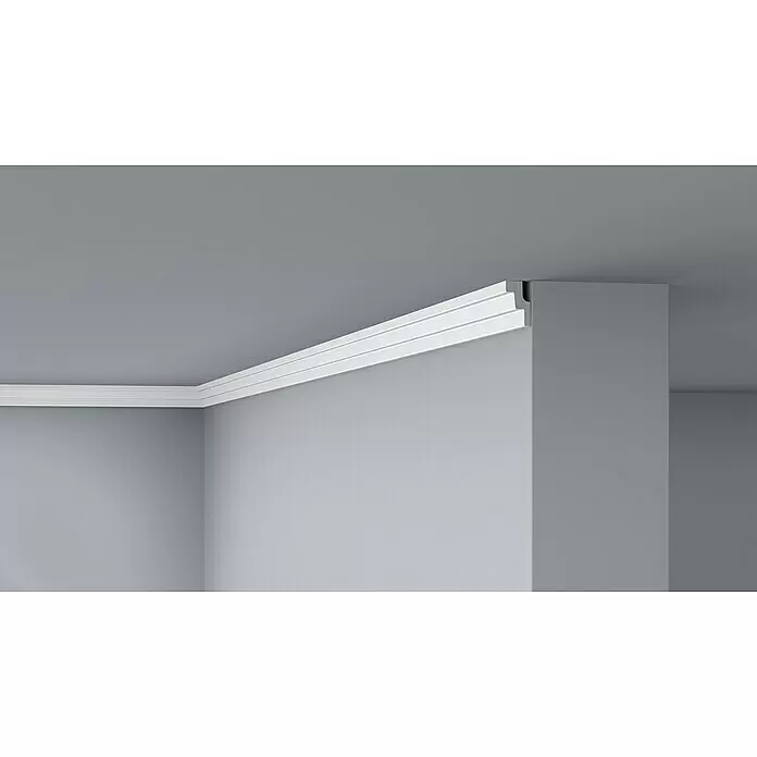 Nmc Decoflair Zierprofil Deckenleiste D22 - 1,5 m x 20 mm x 30 mm, Extrudiertes Polystyrol (XPS) - Stimmungsaufnahme