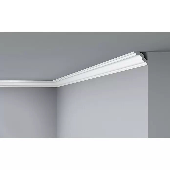 Nmc Decoflair Zierprofil Deckenleiste D7 - 2 m x 45 mm x 40 mm, Extrudiertes Polystyrol (XPS) - Stimmungsaufnahme