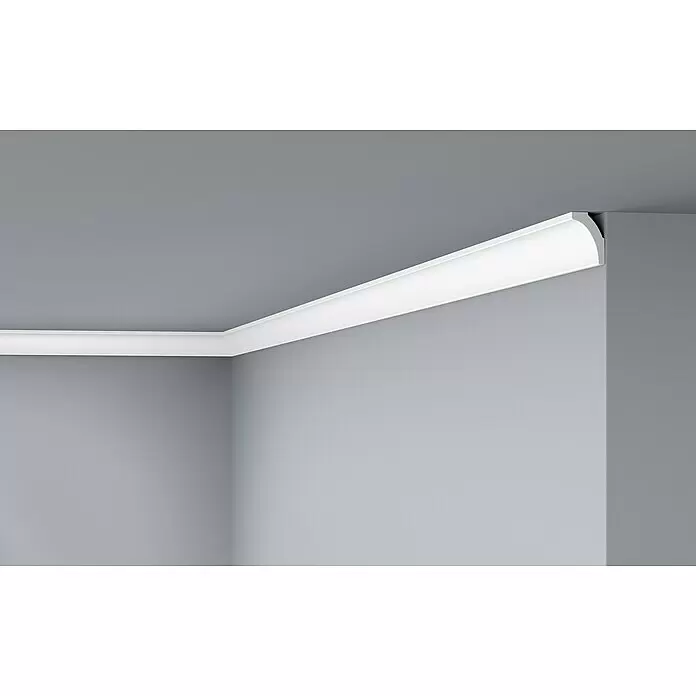 Nmc Decoflair Zierprofil Deckenleiste C6 - 2 m x 20 mm x 30 mm, Hochverdichtetes extrudiertes Polymer (HDPS) - Stimmungsaufnahme
