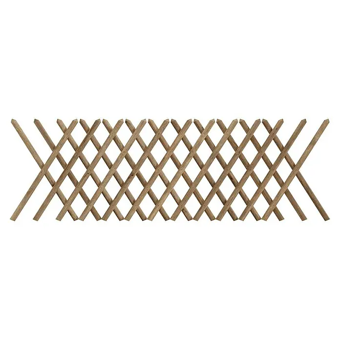 T & J Jägerzaun - 250 x 80 cm, Holz - Holzzaun-Element mit Rautenmuster als dekorativer Sichtschutz und Beetbegrenzung für den Garten. Ideal zur Gestaltung und Abgrenzung von Außenbereichen.