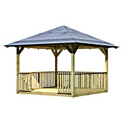 Karibu Pavillon Cordoba Set (357 x 357 cm, Schwarz, Natur)