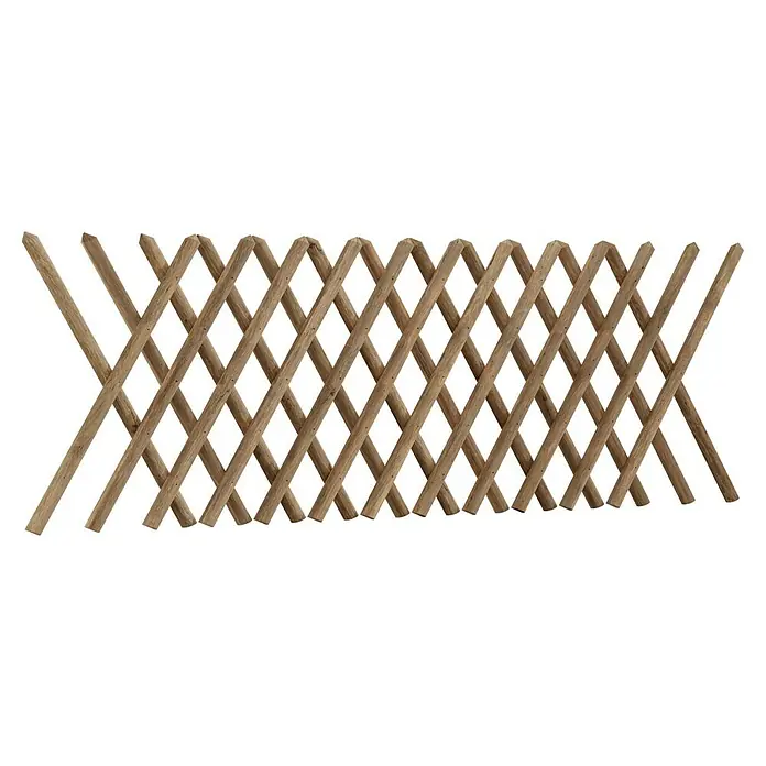 T & J Jägerzaun - 250 x 80 cm, Holz - Eine ausziebare Holzspalierwand, ideal für den Garten oder als dekoratives Element im Innenbereich. Das natürliche Holz sorgt für rustikalen Charme.