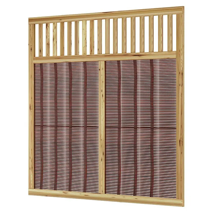 T & J Sichtschutzelement Vesuv - 180 x 180 cm, Braun - Holz- und Weidenzaun als dekorativer Sichtschutz für den Garten. Wetterbeständig und langlebig.