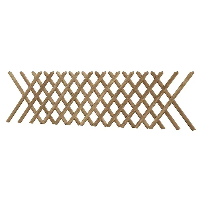 T & J Jägerzaun - 250 x 60 cm, Holz - Ein detailreiches Bild eines Holzspaliers, das rustikale Eleganz und natürliche Textur in den Vordergrund stellt, ideal für Garten und Dekoration.
